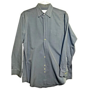 Brooks Brothers makers Italy 15 1/2 32-33 long sleeve Blue Egyptian cotton